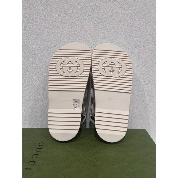 Gucci Moritz Supreme Double GG Crystal Monogram Marmont Dad Sandal Slide - Picture 11 of 12